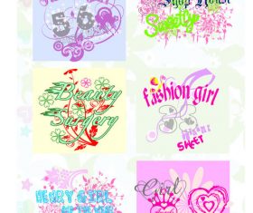 Clothing printing design vector