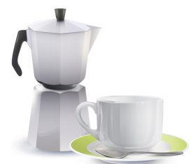 Coffee cup kit vectors material