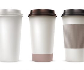 Coffee paper cup package vector