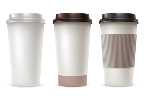 Coffee paper cup package vector