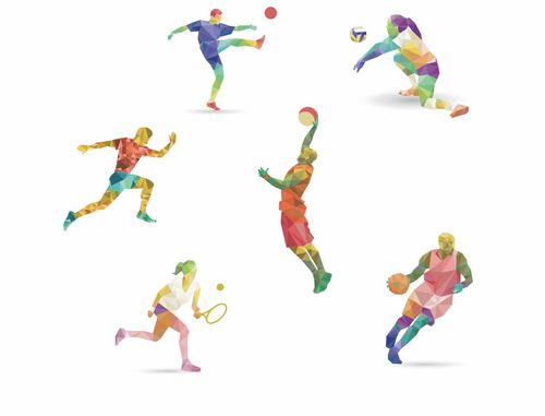 Color matching athlete illustration vector