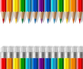Colored pencils background vector material 03
