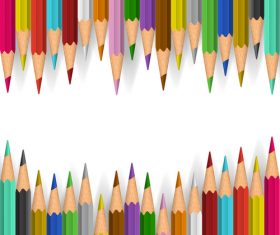 Colored pencils background vector material 04