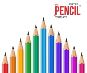 Colored pencils background vector material 05