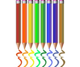 Colored pencils background vector material 08