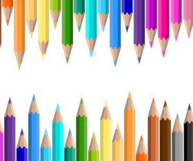 Colored pencils background vector material 09
