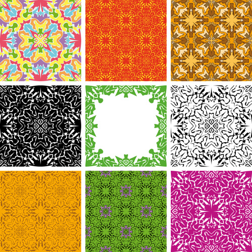 Colorful floral decorative pattern vector