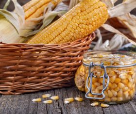 Corn on the desktop Stock Photo