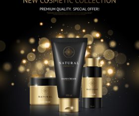 Cosmetic brand poster design vector