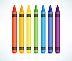 Crayons illustration vector material 01