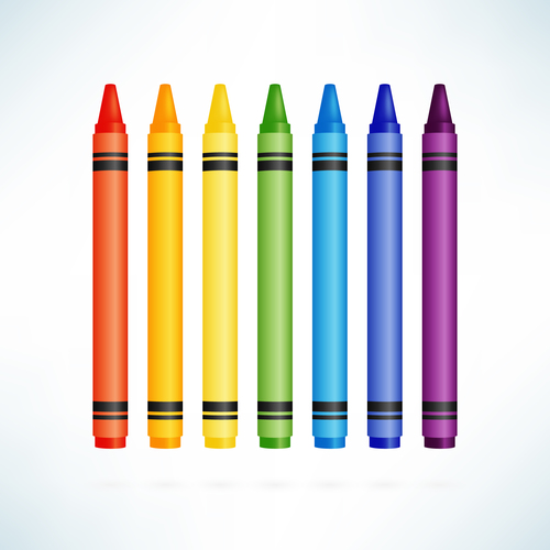 Crayons illustration vector material 01