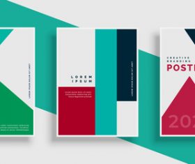 Creative branding poster template vectors 01