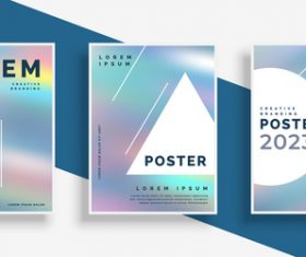 Creative branding poster template vectors 04