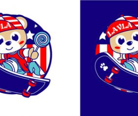 Cute cartoon bear vector cartoon character