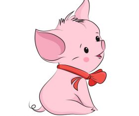 Cute cartoon pig vector design 15