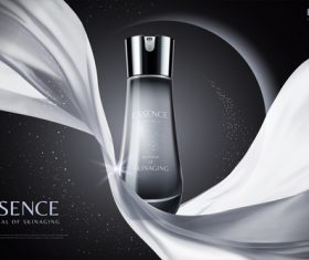 Dark cosmetics advertisements poster template vector