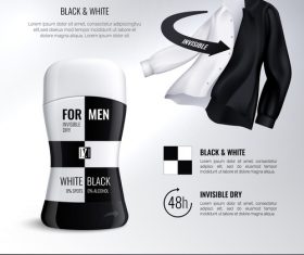 Deodorant bottles poster vector
