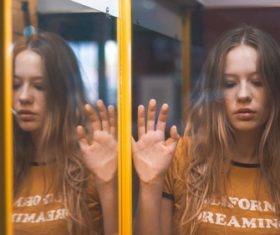 Dispirited woman Stock Photo 01