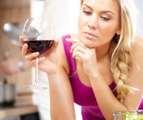 Dispirited woman Stock Photo 03