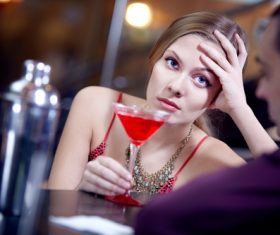 Dispirited woman Stock Photo 04