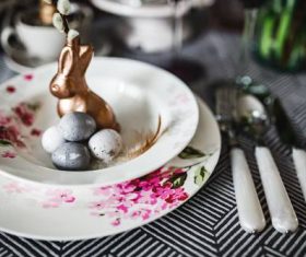 Easter table decoration Stock Photo 02