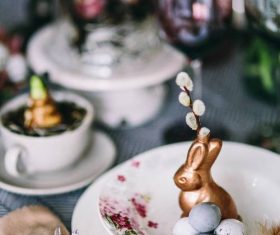 Easter table decoration Stock Photo 05