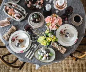 Easter table decoration Stock Photo 07