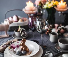 Easter table decoration Stock Photo 08