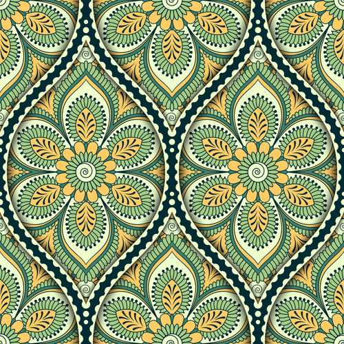 Ethnic seamless pattern decorative vectors 05