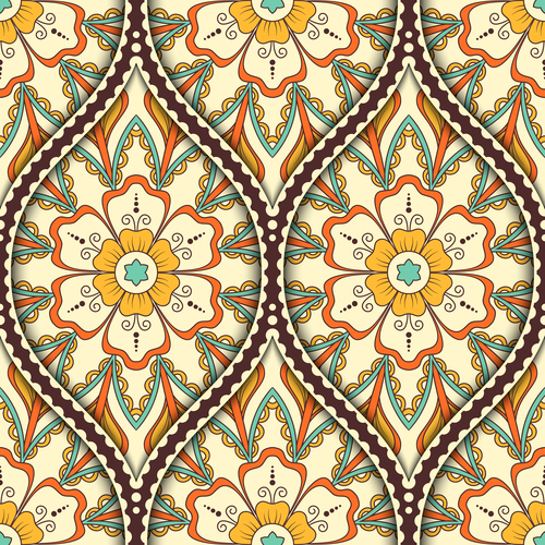 Ethnic seamless pattern decorative vectors 08