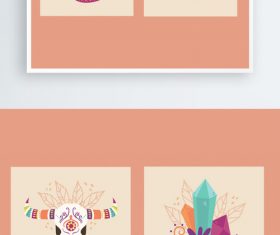 Ethnic style decorative elements vector