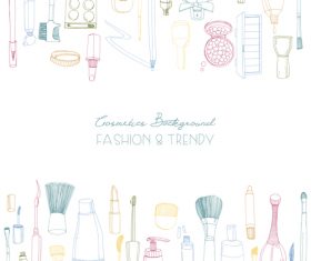 Fashino trendy cosmetics backgrounds vectors 02