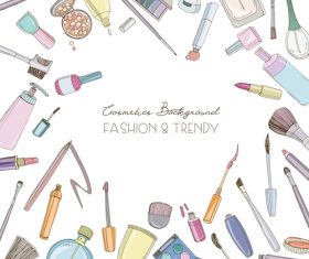 Fashino trendy cosmetics backgrounds vectors 05