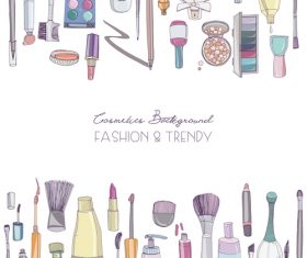 Fashino trendy cosmetics backgrounds vectors 06