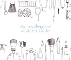 Fashino trendy cosmetics backgrounds vectors 09