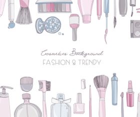 Fashino trendy cosmetics backgrounds vectors 10