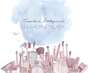 Fashino trendy cosmetics backgrounds vectors 11