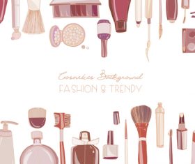 Fashino trendy cosmetics backgrounds vectors 13