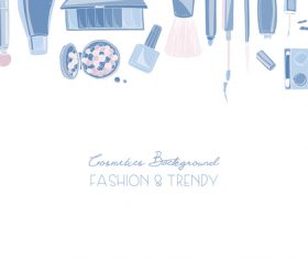 Fashino trendy cosmetics backgrounds vectors 14