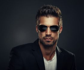 Fashion man wearing sunglasses Stock Photo 02