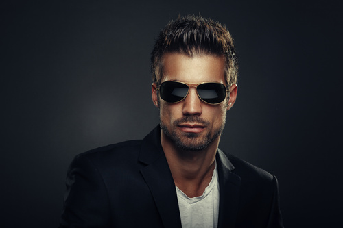 Fashion man wearing sunglasses Stock Photo 02