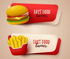 Fastfood banner vector material 01