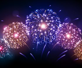 Festival firework design material vector 01