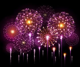 Festival firework design material vector 03