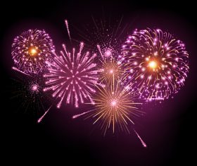 Festival firework design material vector 04