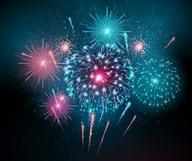 Festival firework design material vector 06
