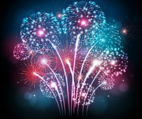 Festival firework design material vector 07