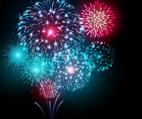 Festival firework design material vector 08