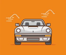 Flat car illustration vector