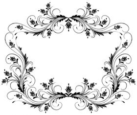 Floral ornaments frame design vector 01